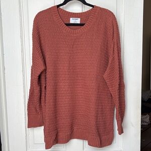 old navy terracotta woven sweater